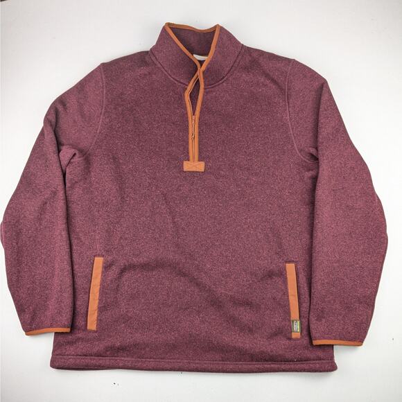 L.L. Bean Other - L.L. Bean Men's Burgandy 1/2 Zip Pullover Sweater Fleece - XL Tall